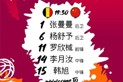 开云体育手机入口-中国女篮vs比利时首发：李月汝、韩旭、杨舒予、张曼曼、罗欣棫